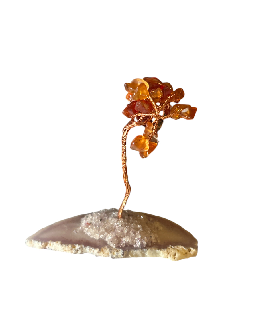 Carnelian Agate Stone Tree .114lb