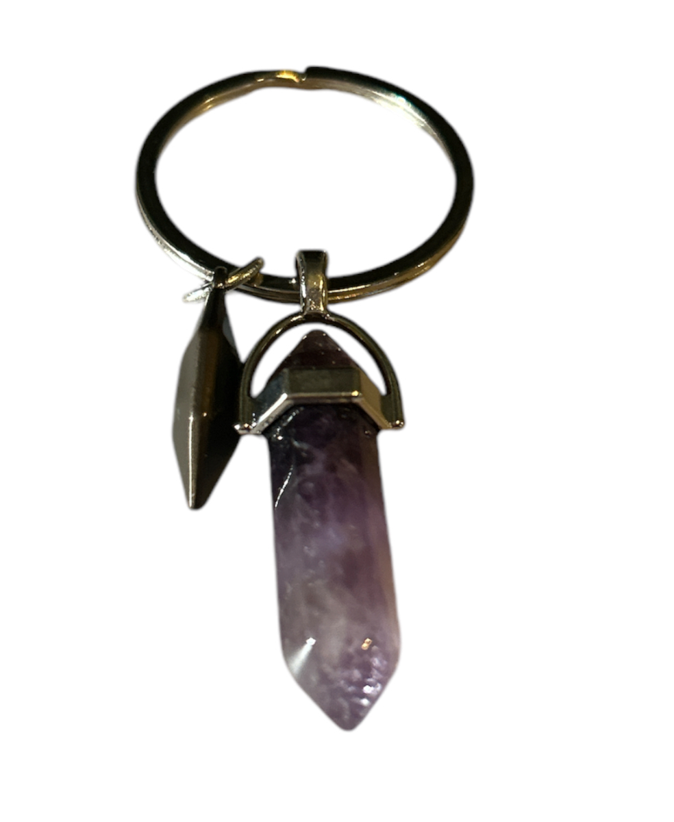 Amethyst Stone Key Chain Bracelet 1 pc