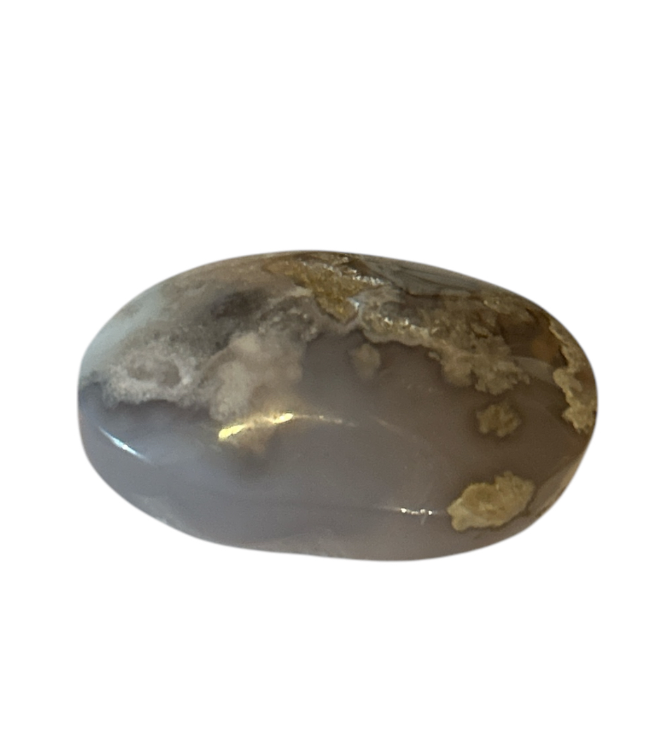 Flower Agate Palm Stone .143